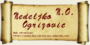 Nedeljko Ogrizović vizit kartica